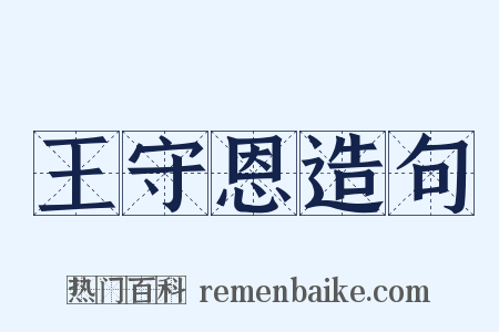 王守恩造句是什么意思的图片
